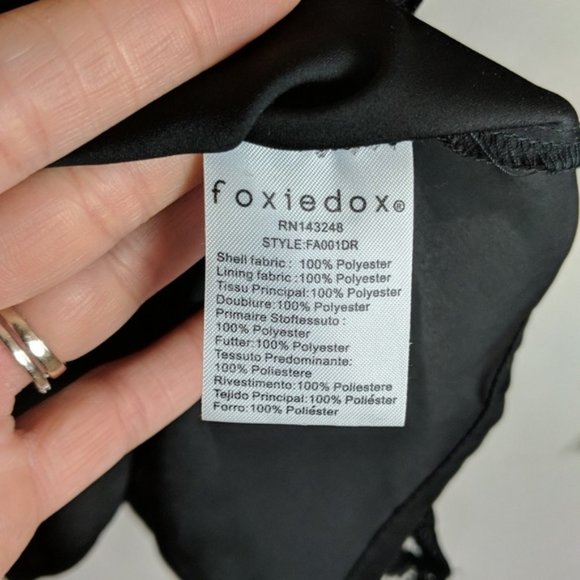 foxiedox Black Long Sleeve Dress Small - Picture 7 of 7